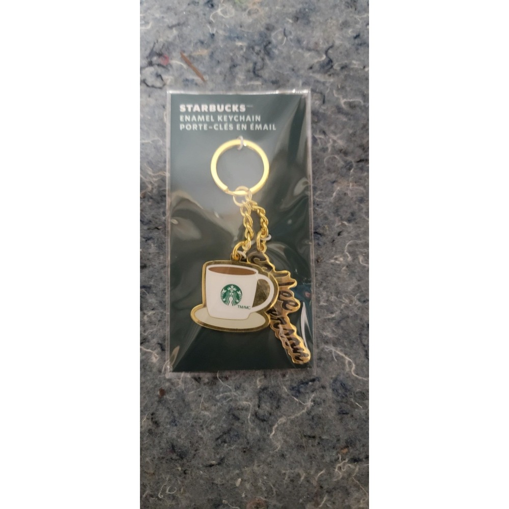 Starbucks Siren Logo Small Keychain Cup WHT NWT